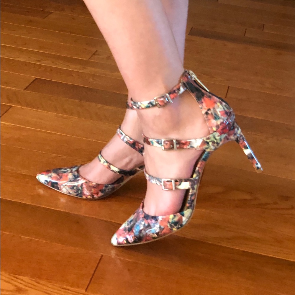 BCBGeneration Gladiator Buckle Strap Heel Shoes